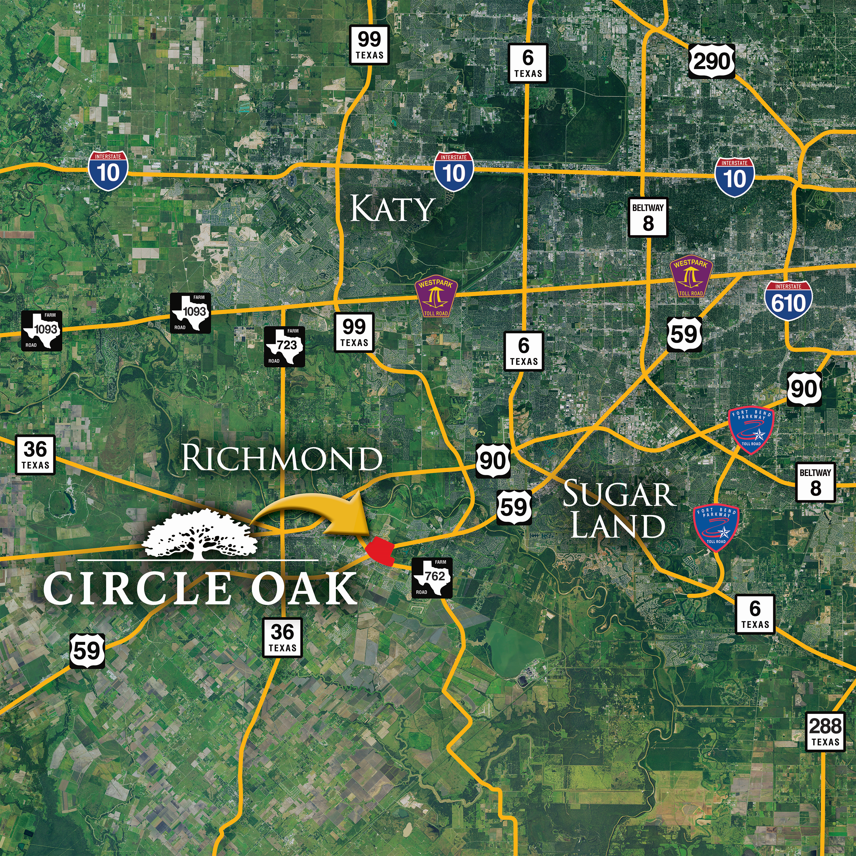 Circle Oak Area Map