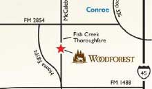 Woodforest Area Map