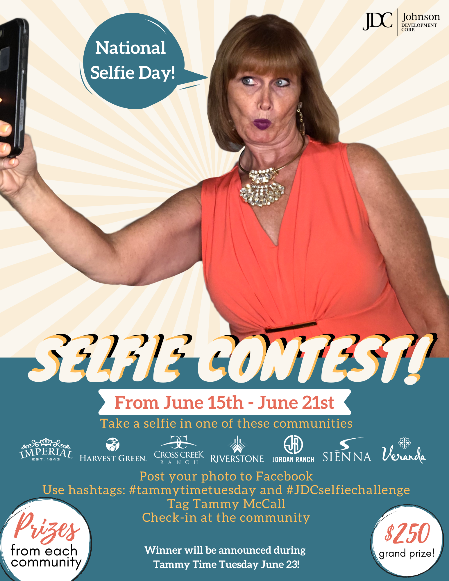 National Selfie Day - week long contest -click here for details
